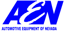 A blue and green logo for the active equipment of new england.