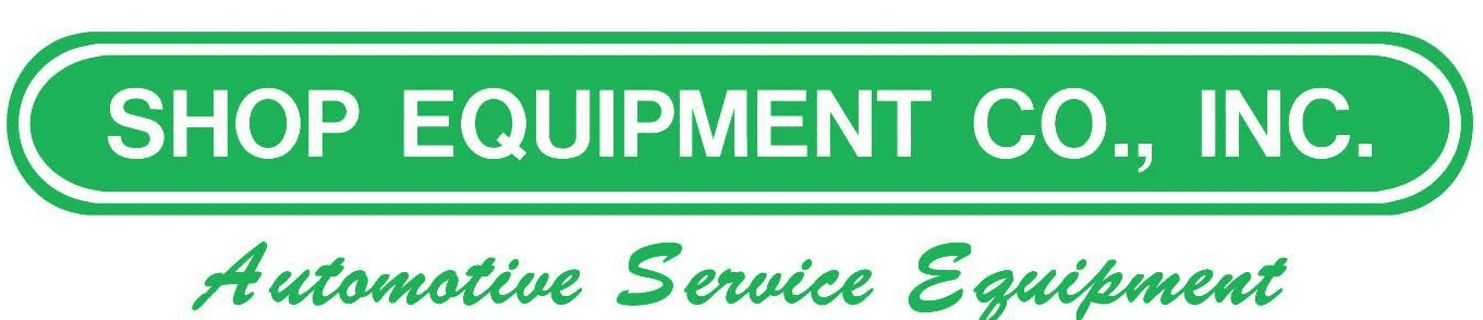 A green and white logo for equipment service.